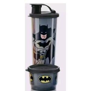 Tupperware -Batman Superhero Flip Top Tumbler & Snack Cup New‎